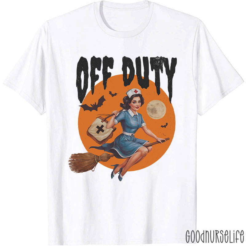Spooky Nurse Off Duty Halloween Party Nurse T-Shirt