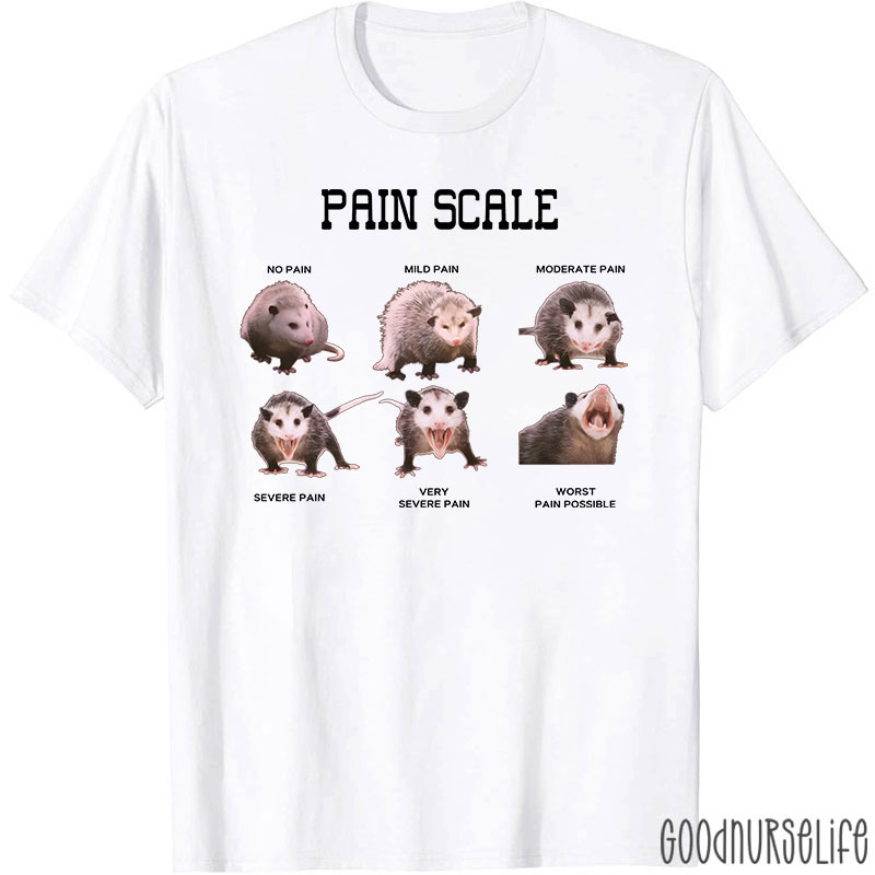 Funny Nurse Pain Scale Pain Assessment Nurse T-Shirt