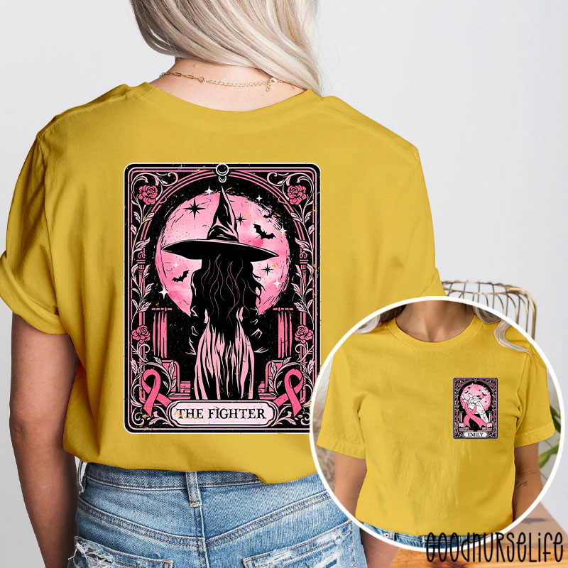 Personalized The Fighter Tarot Nurse Two Sided T-Shirt