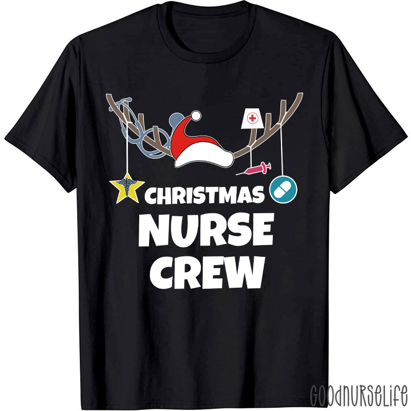 Antlers Nurse Christmas T-Shirt