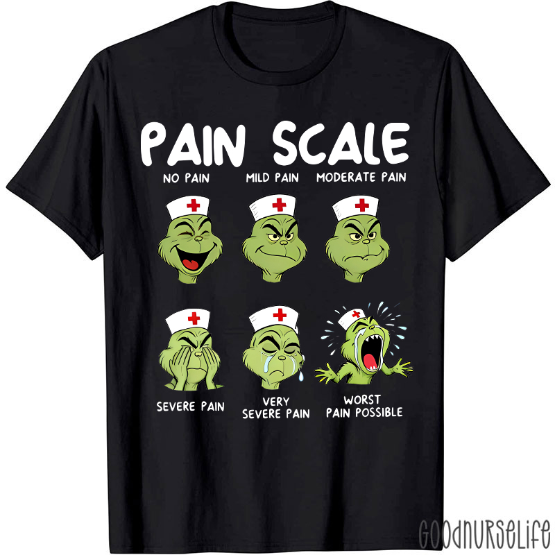 Funny Mean Nurse Pain Scale Nurse T-Shirt