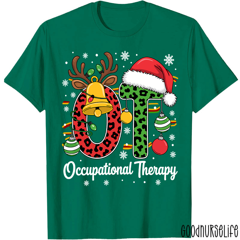 Leopard Printed OT Christmas T-Shirt