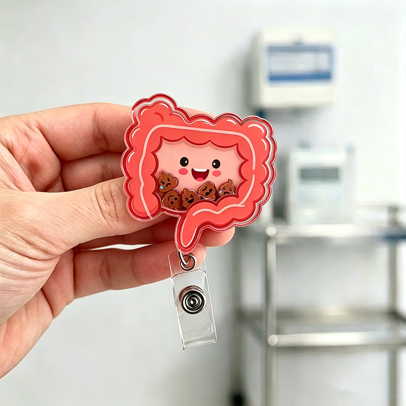 Intestine Nurse Shaker Badge Reel