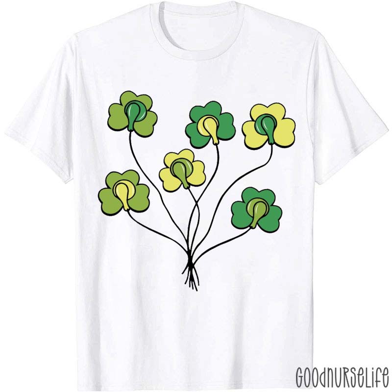 St Patrick's Day Ekg Leads Cheat Sheet Nurse T-Shirt