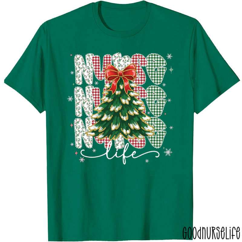 Nurse Life Christmas Tree Nurse T-Shirt