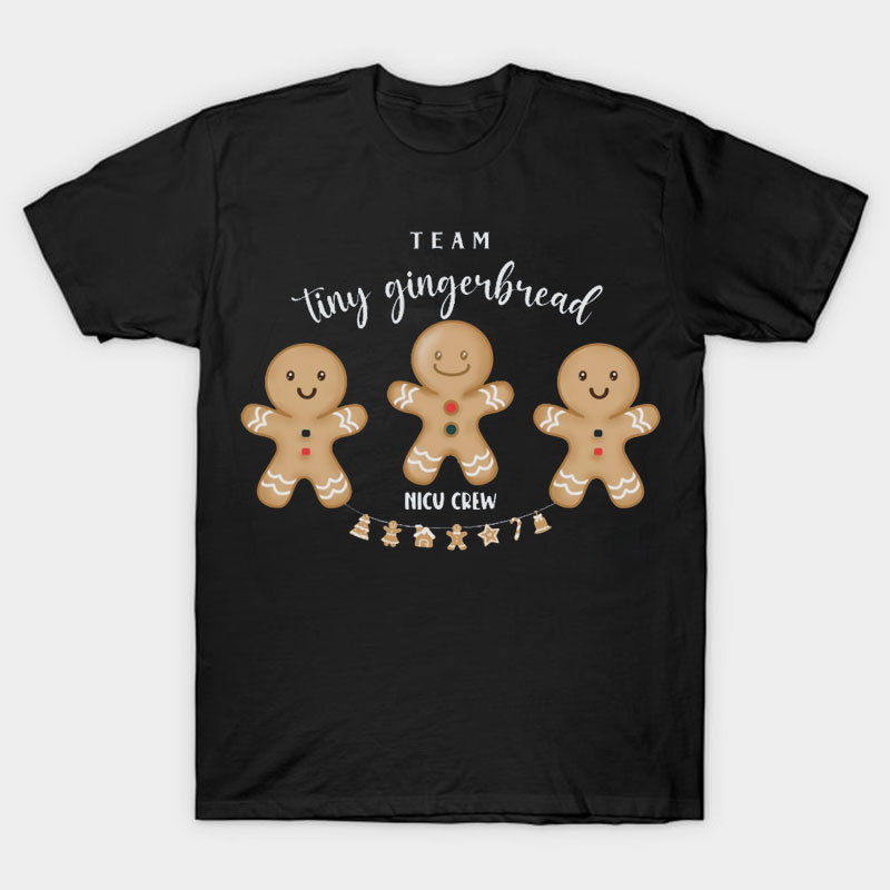 Personalized Team Tiny Gingerbread Nurse T-Shirt