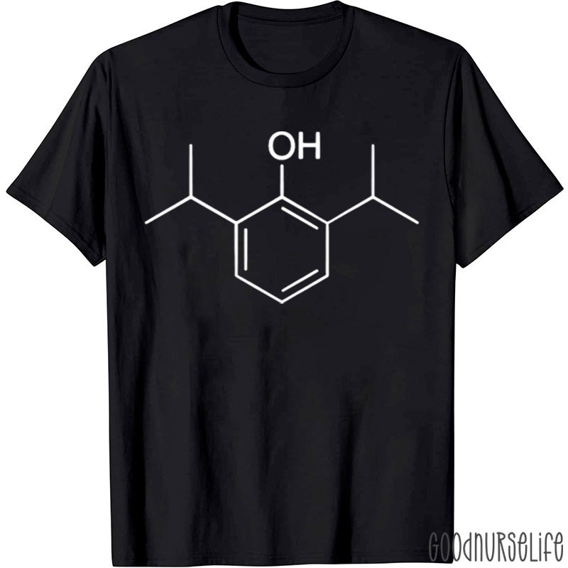 Propofol Anesthetic Drug Molecule Nurse T-Shirt