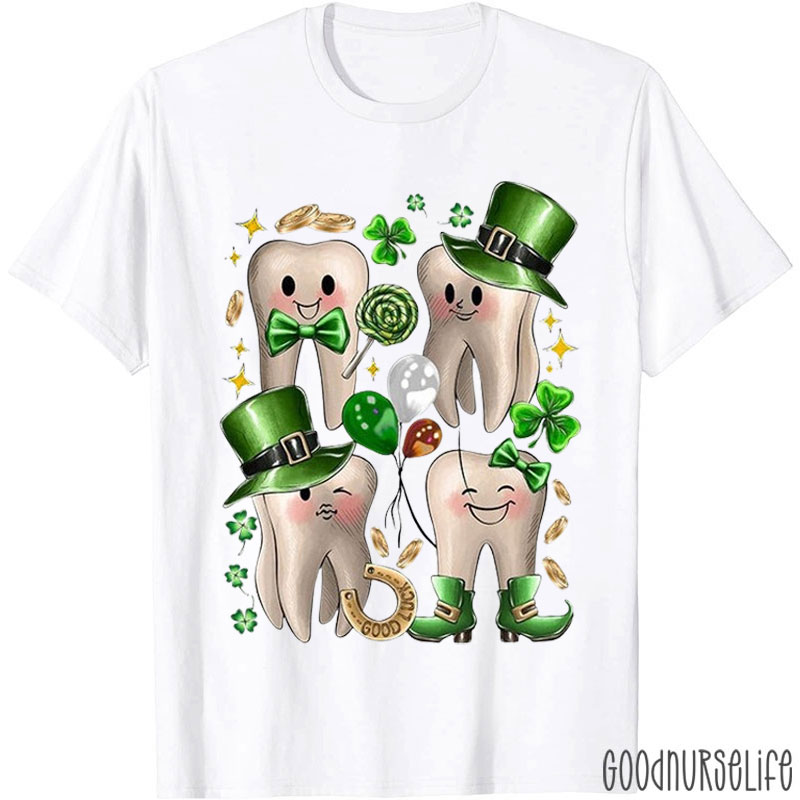 St. Patrick's Day Cute Tooth Dental T-Shirt