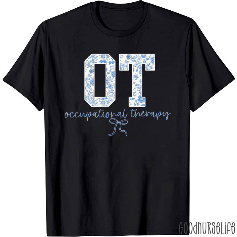 Funny OT Occupational Therapy Coquette Bow OT T-Shirt