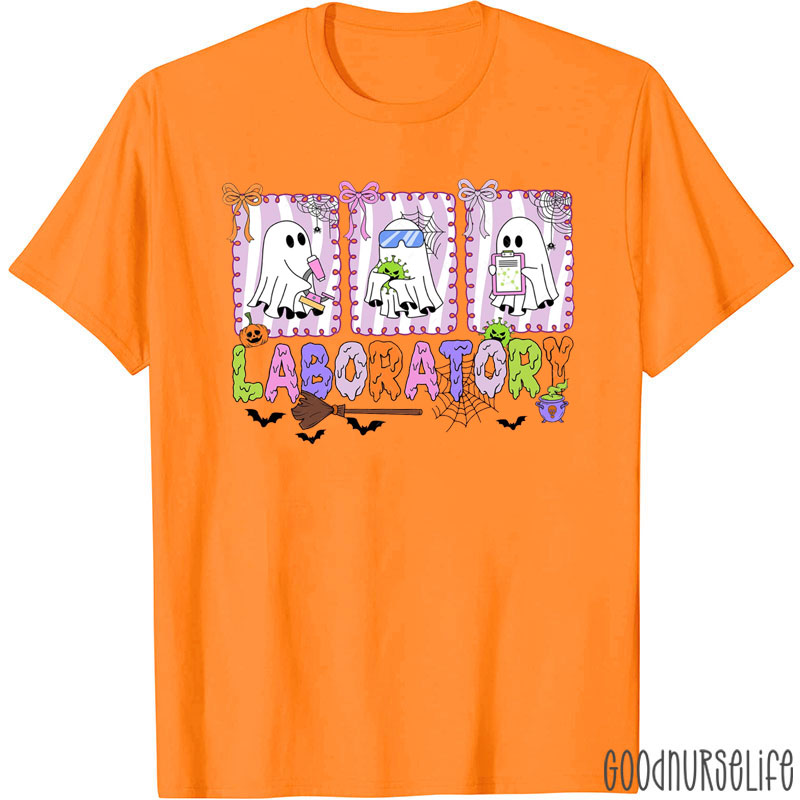 Halloween Beautifully Cute Ghost Laboratory T-Shirt