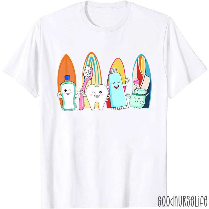 Tooth Teeth Swim And Sun Beach Summer Dentist T-Shirt
