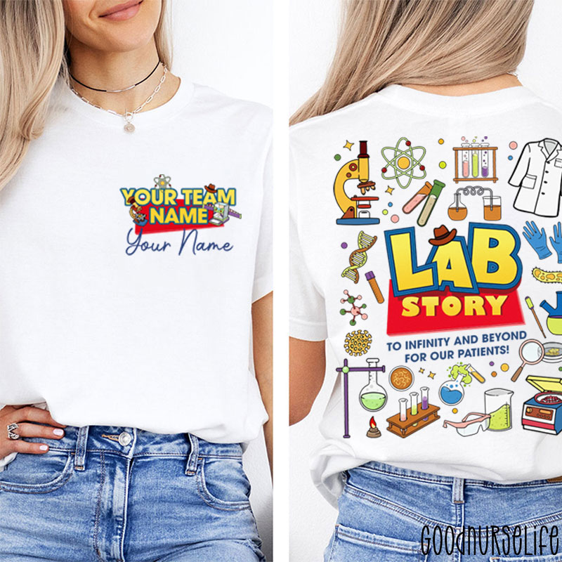 Personalized Name To Infinity And Beyond Two Sided T-Shirt