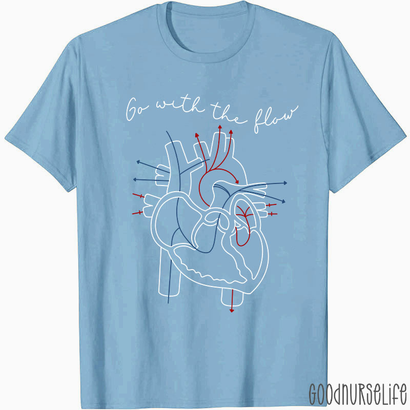 Go With The Flow Nurse T-Shirt
