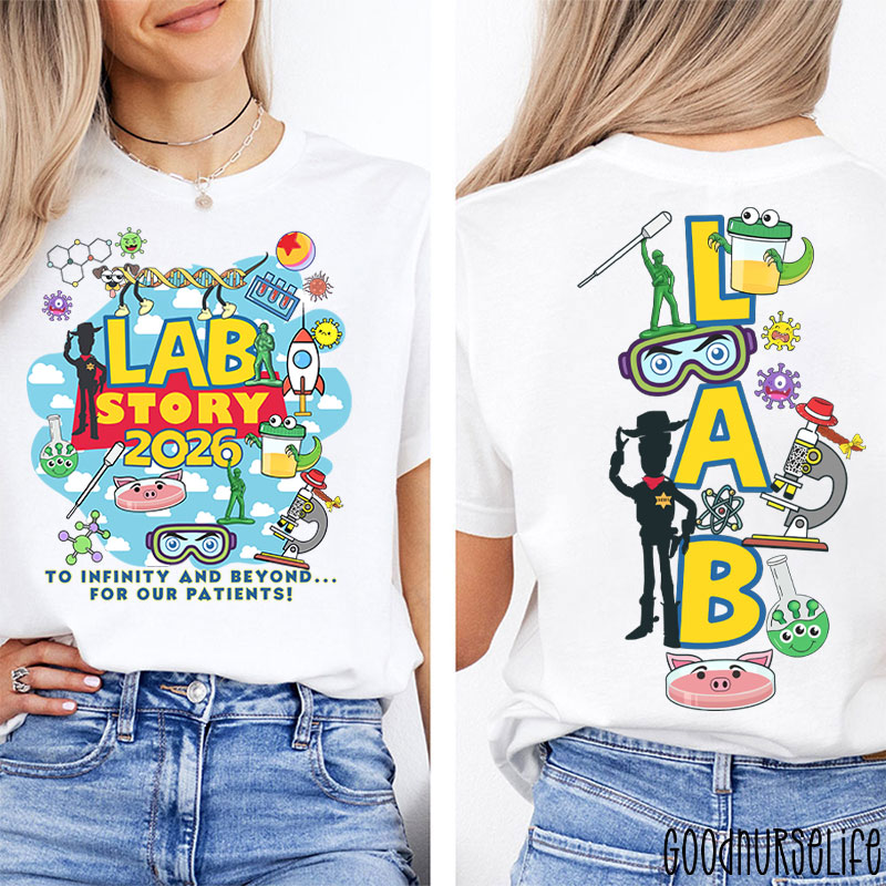Funny Lab Grop Lab Story 2026 Two Sided T-Shirt
