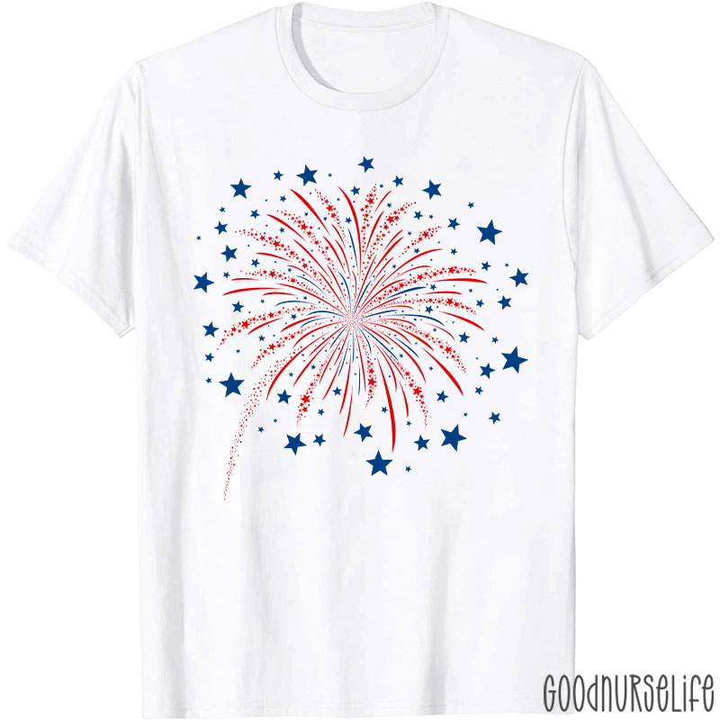 4th Of July Firework Nurse T-Shirt