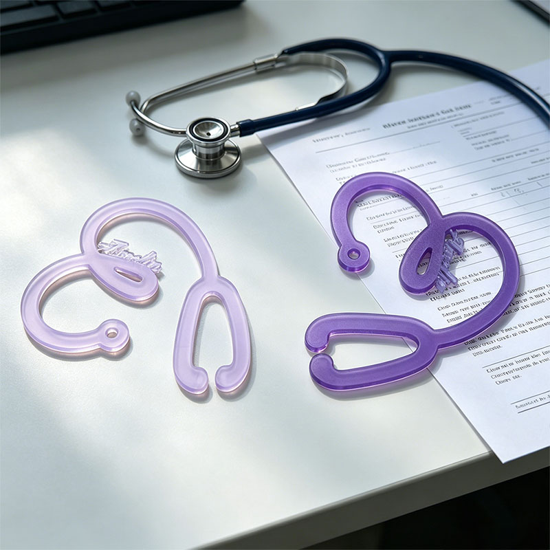 Personalized Frosted Acrylic Nurse Stethoscope ID Tag