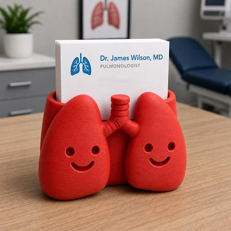3D Printed Smiling Lungs Card Holder