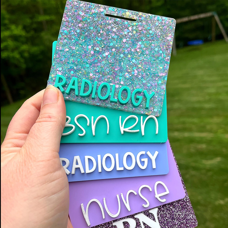 Personalized Glitter Badge Buddy