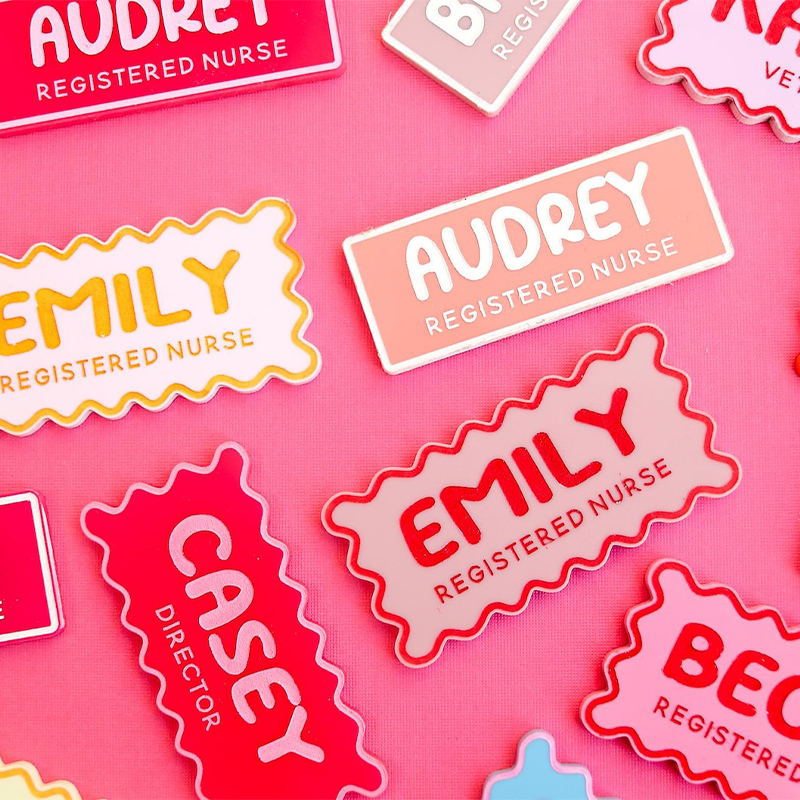 Personalized Cute Acrylic Name Tag