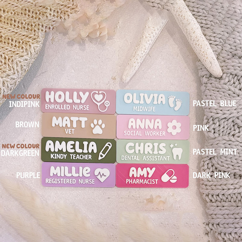Personalised Name Badge With Symbol Name Tag