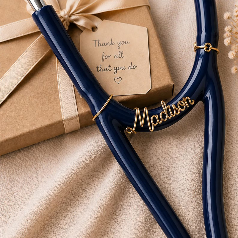 Wire Wrapped Stethoscope Charm Stethoscope ID Tag