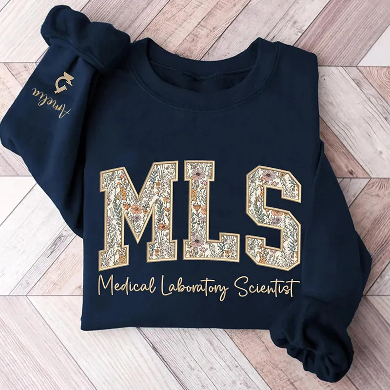 Personalized Floral Medical Laboratory Scientist Sweatshirt
