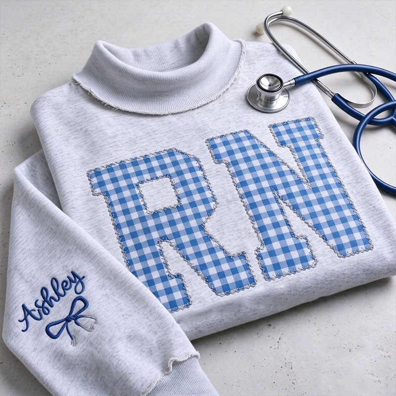 Personalized Cute Patch Double-Sided Collar Reversible Mockneck