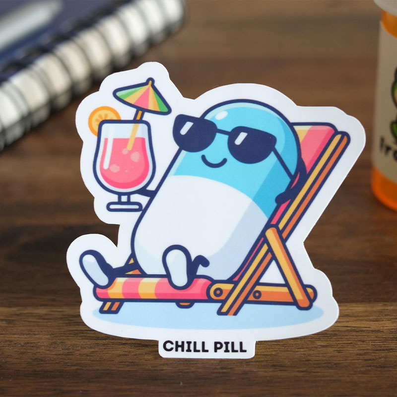 Chill Pill Nurse Stickers