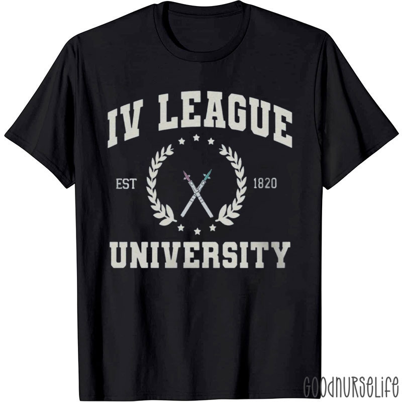 Personalized Intravenous Injection League University Nurse T-Shirt