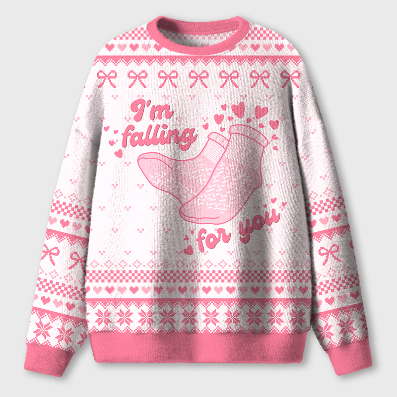 I'm Falling For You Nurse Ugly Fluffy Christmas Sweater