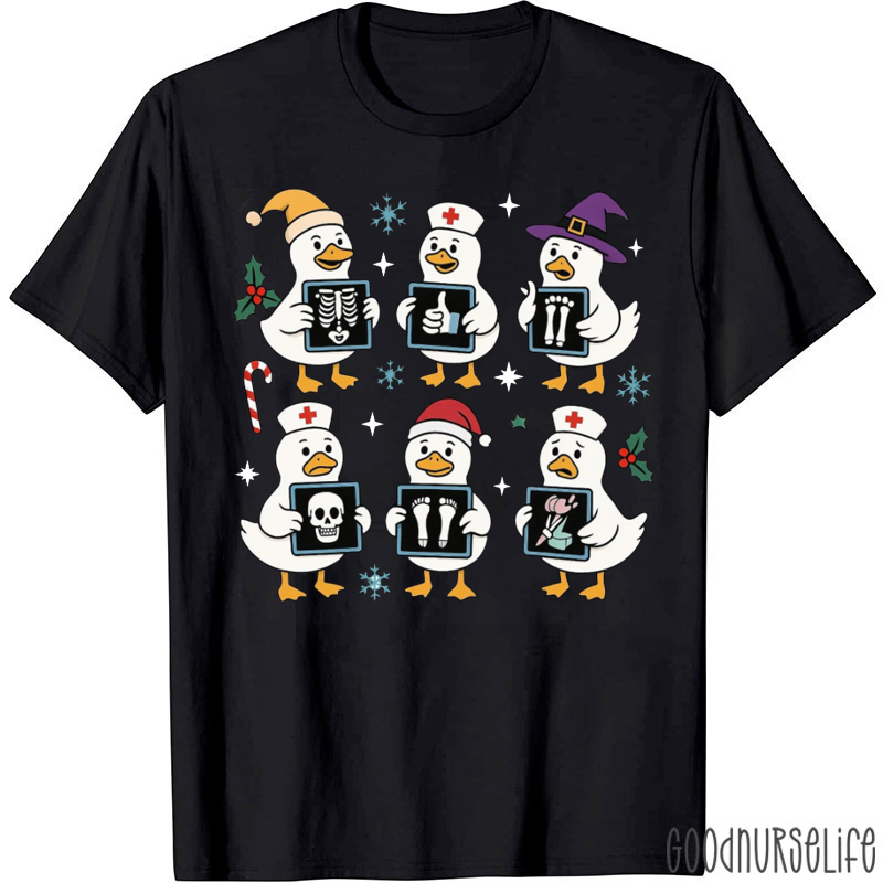 Christmas Goose Radiology Goose CT Scan T-Shirt