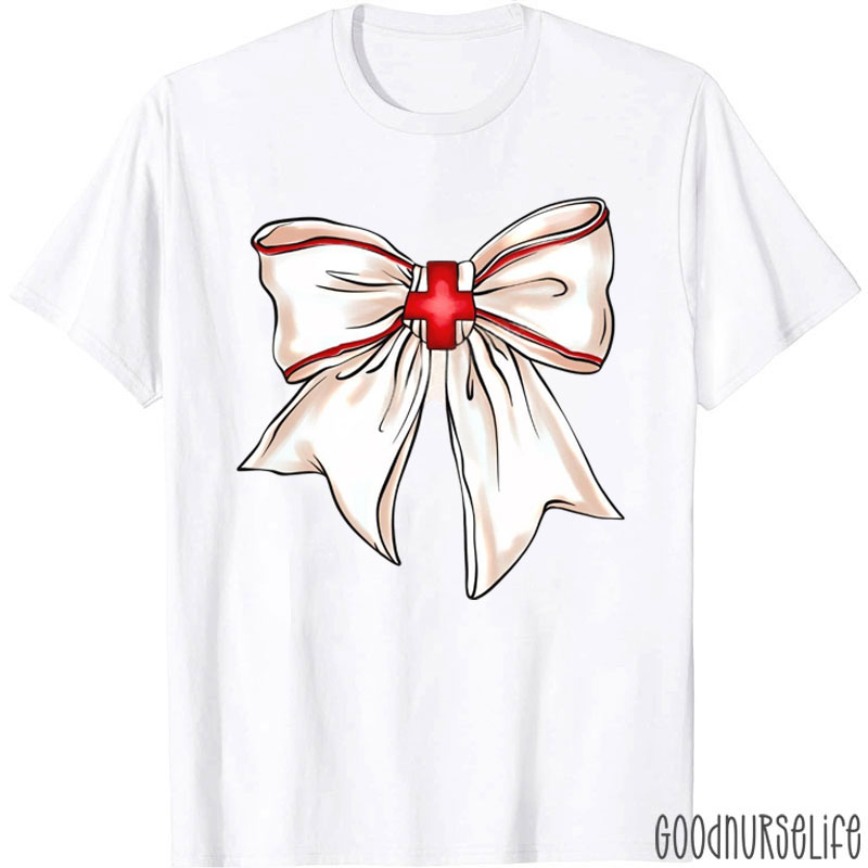 Coquette Bow Sublimation Nurse T-Shirt