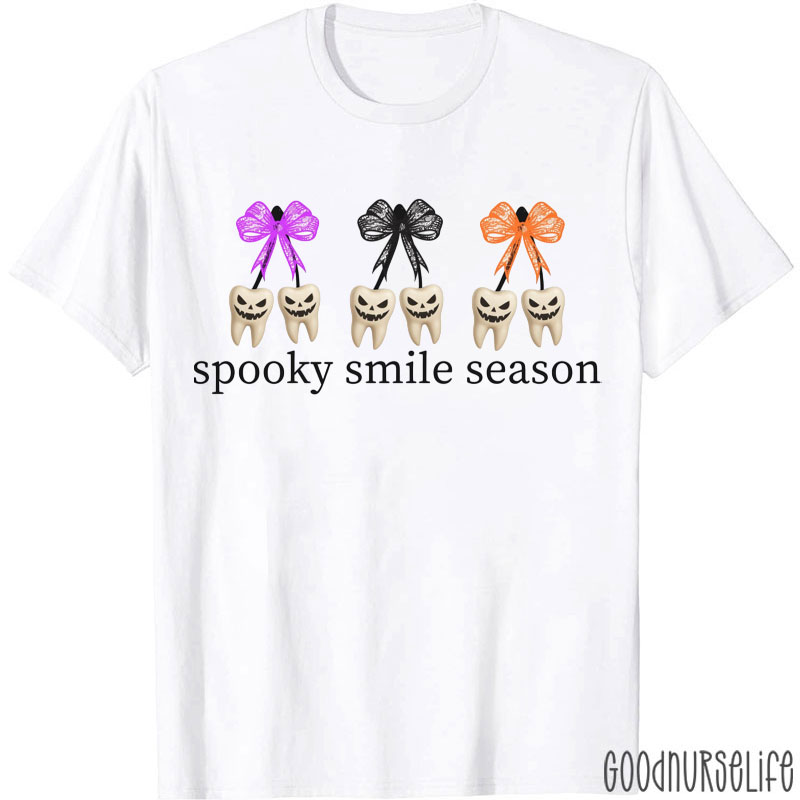 Spooky Smile Season Bow Tie Dental T-Shirt
