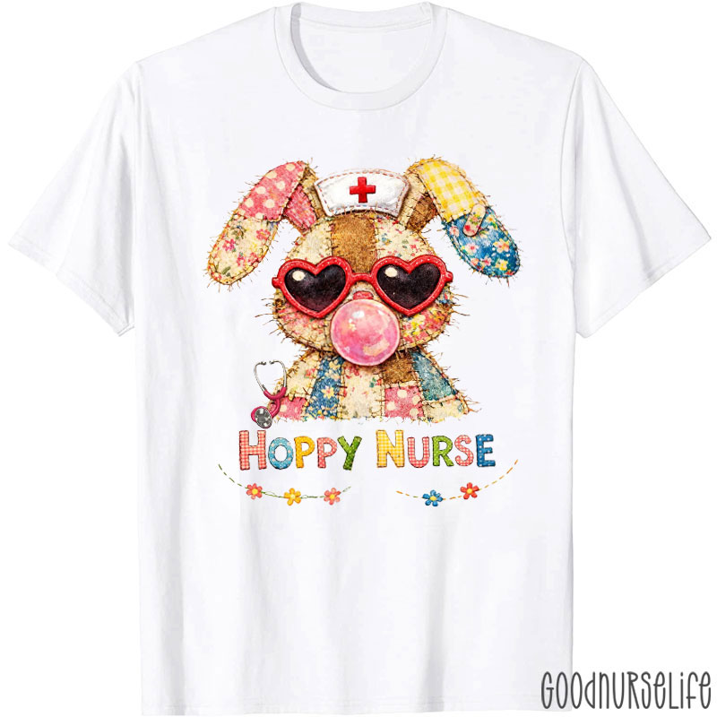 Hoppy Nurse Easter Bunny Nurse T-shirt