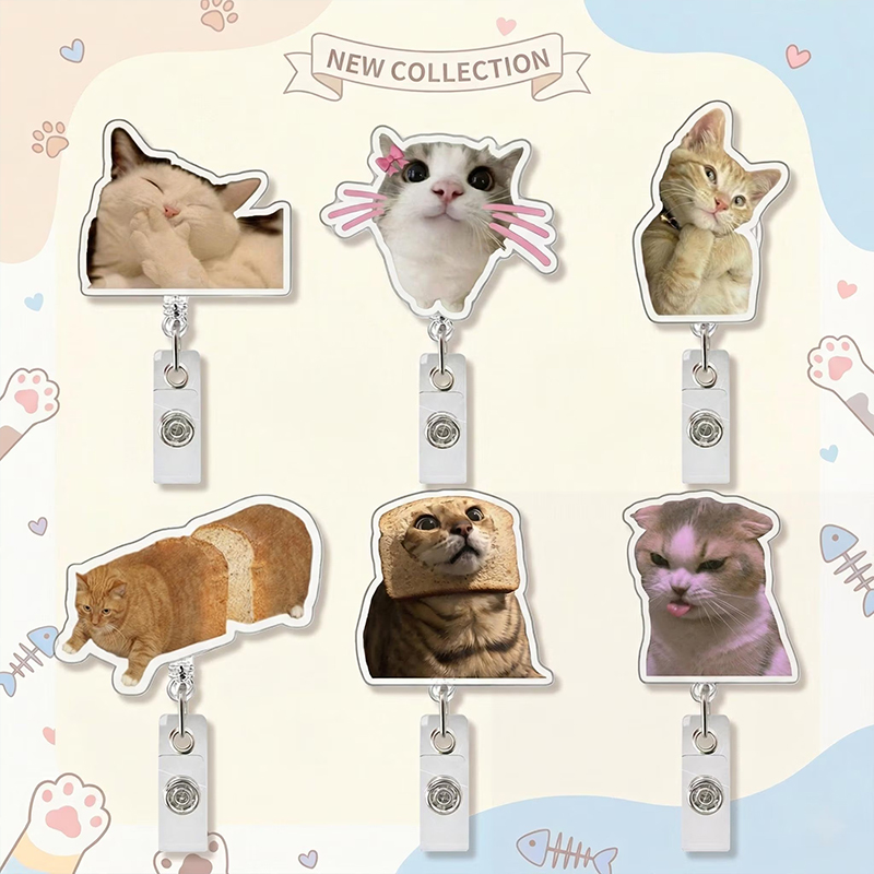 Funny Meme Cat Nurse Badge Reel
