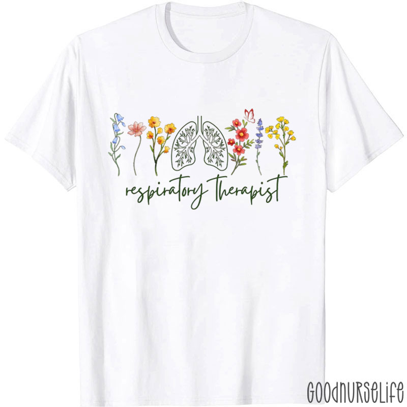 Funny Respiratory Therapist Floral RT T-Shirt