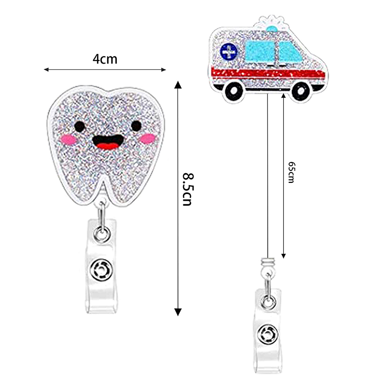 Dental Ambulance Acrylic Nurse Badge Reel