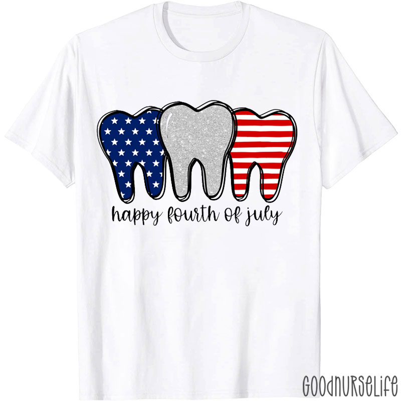 Red And White Flag Tooth T-Shirt