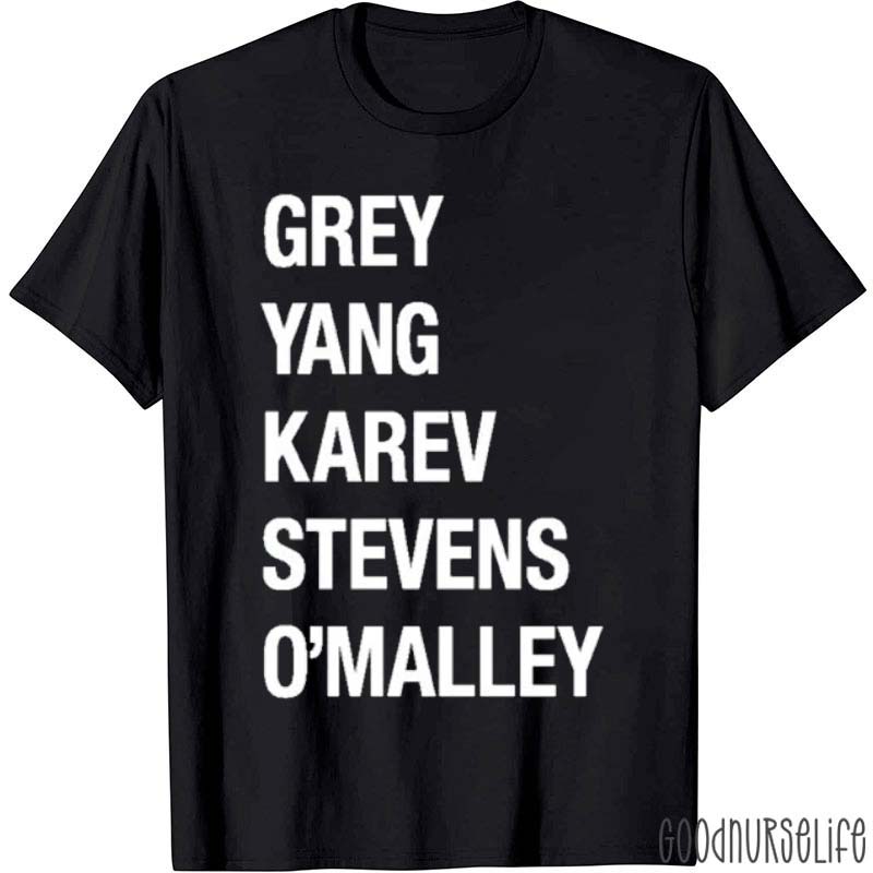 Grey Yang Karev Stevens O'malley Nurse T-Shirt