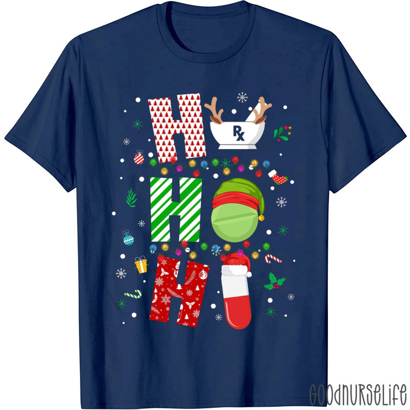 Ho Ho Ho Christmas Pharmacy T-Shirt