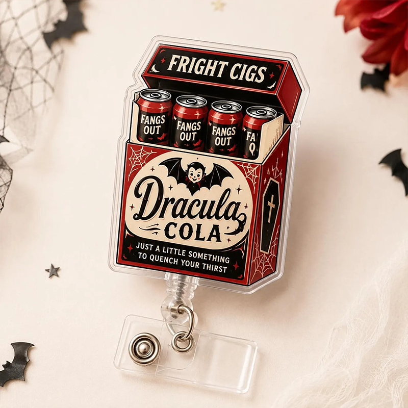 Personalized Funny Soda Halloween Badge Reel
