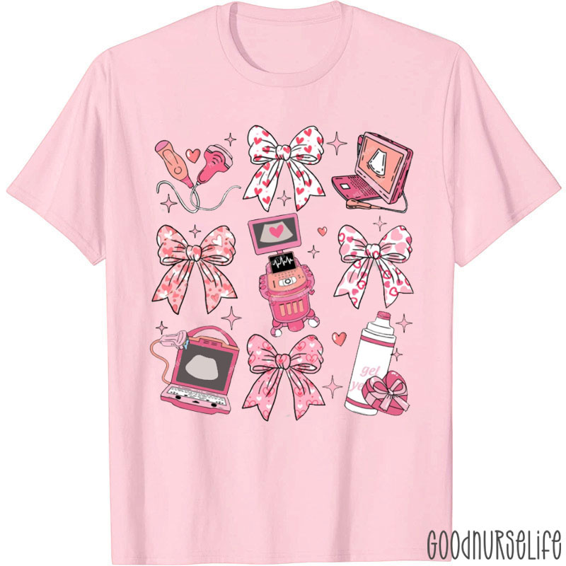 Valentine's Day Sonographer Nurse T-shirt