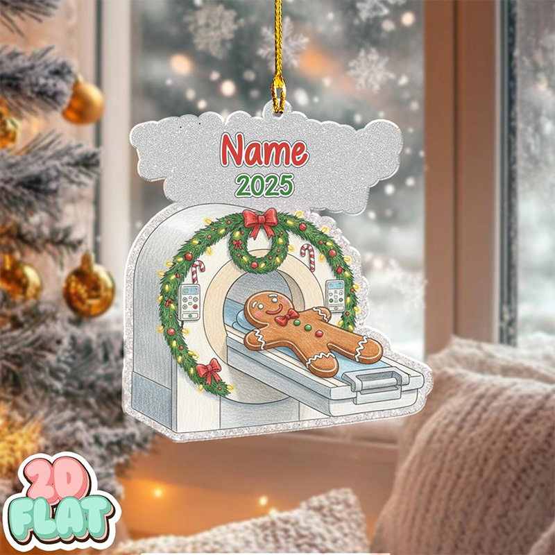 Personalized Name CT Scan Acrylic Christmas Ornament
