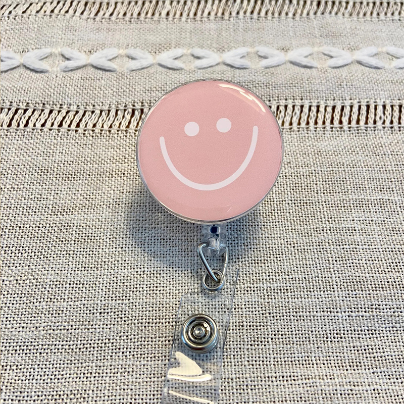 Smiley Face Nurse Badge Reel
