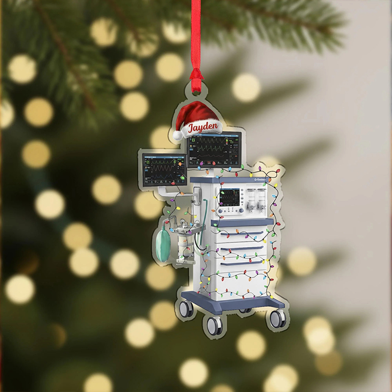 Personalized Name Anesthesia Acrylic Christmas Ornament