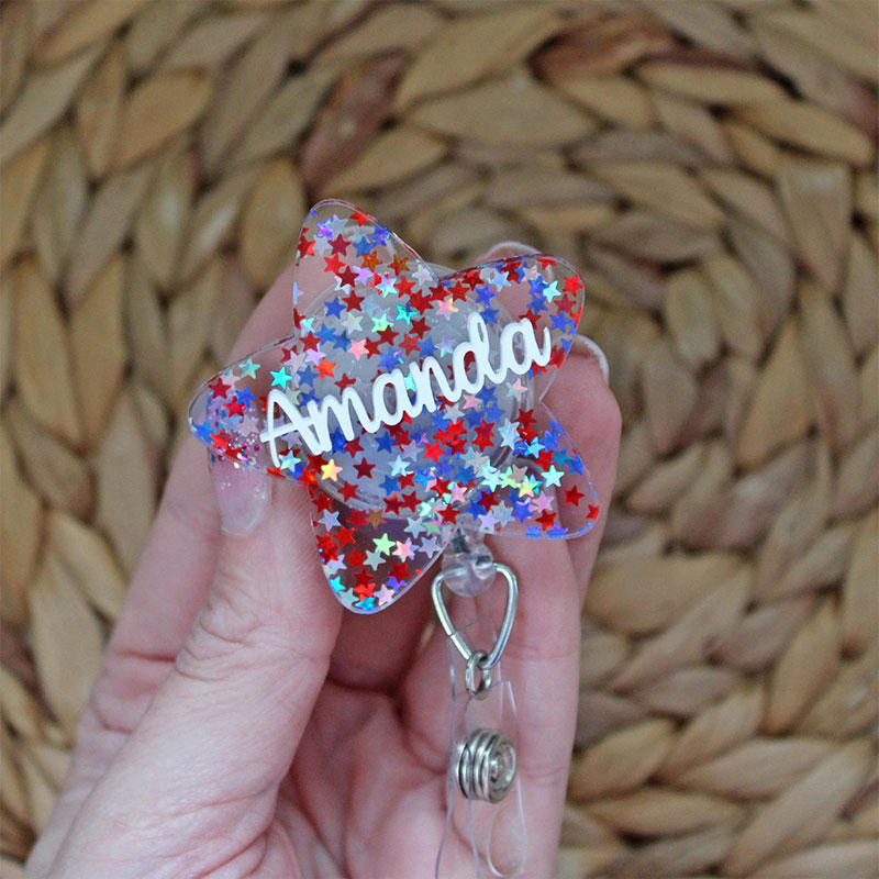 Personalized Name Star Badge Reel
