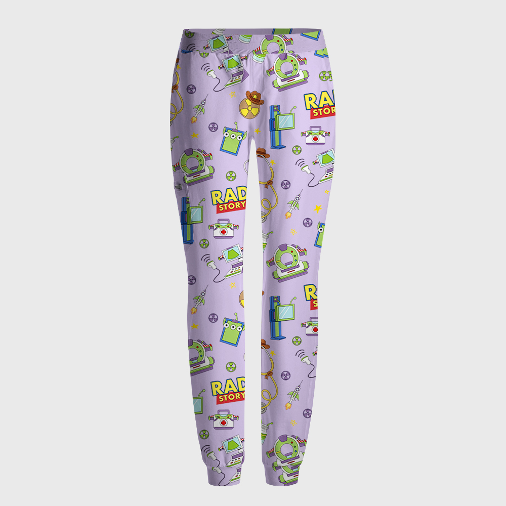 Rad Story Cute Icon Antimicrobial Scrubs Sets
