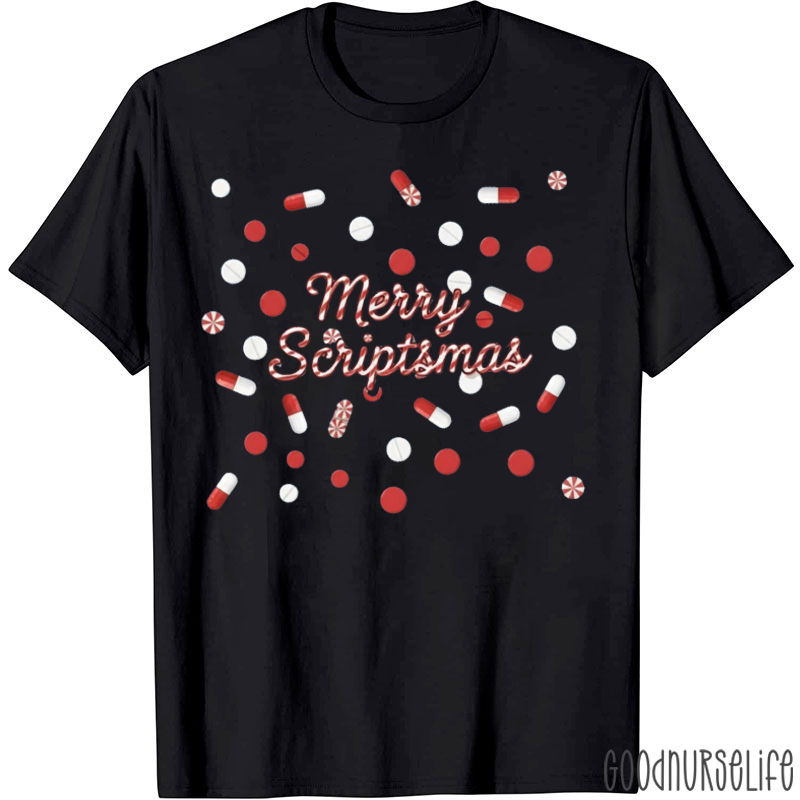 Christmas Vibe Merry Scriptsmas T-shirt