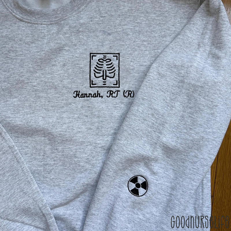 Personalized Name Radiology Symbol Sweatshirt