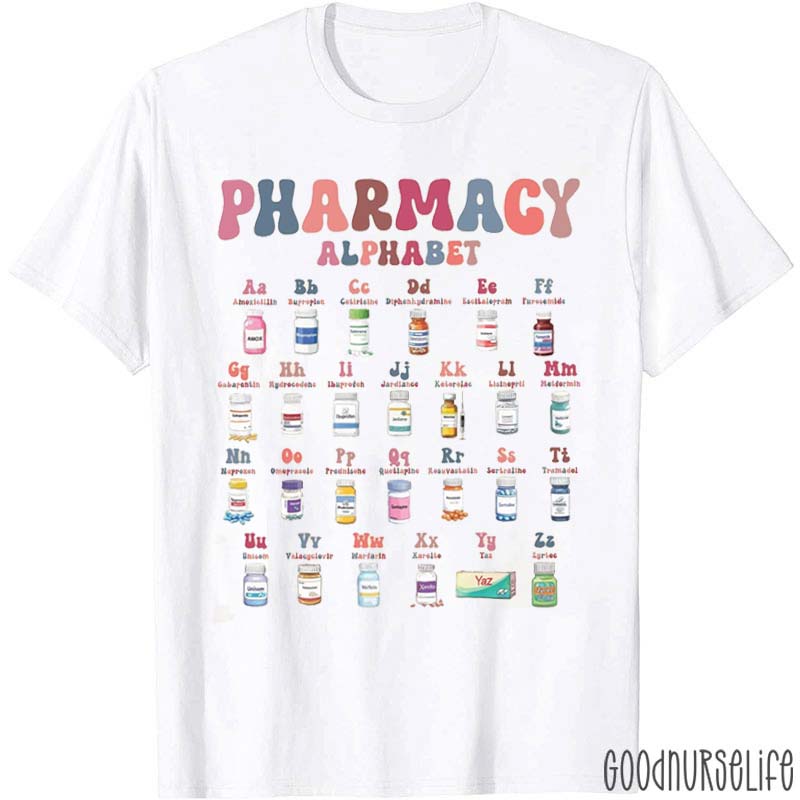 Pharmacy Alphabet Nurse T-Shirt